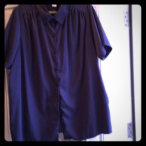 Women’s button up blue shirt